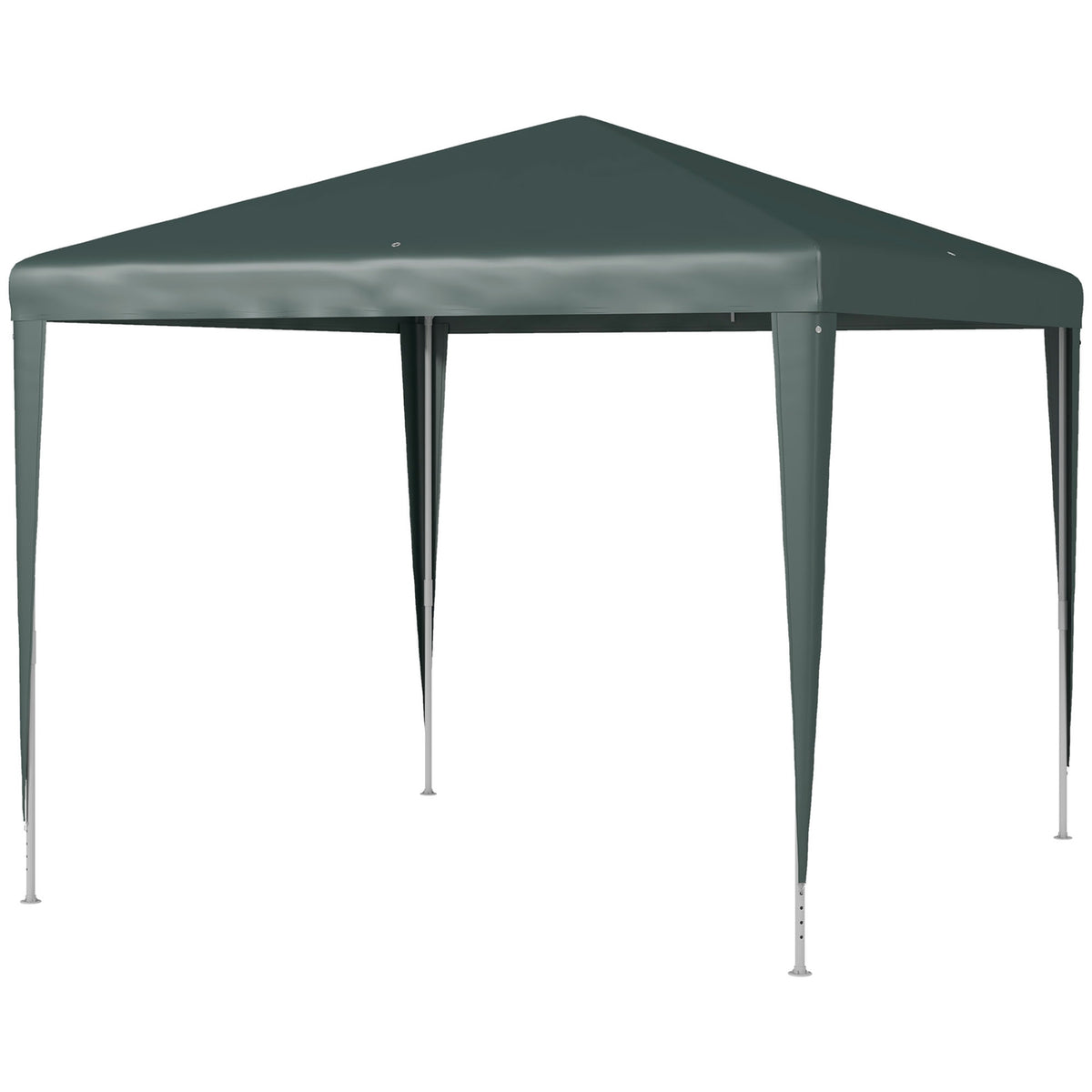 Gazebo 2.7 X 2.7 M Party Tent Garden Gazebo Garden Tent Marquee For Balcony Patio Steel Dark Green