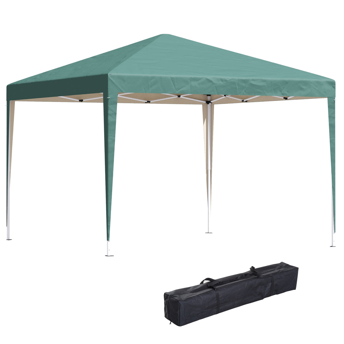 Gazebo 2.95X2.95M Pop-Up Folding Gazebo Uv Protection Foldable Steel Oxford Green