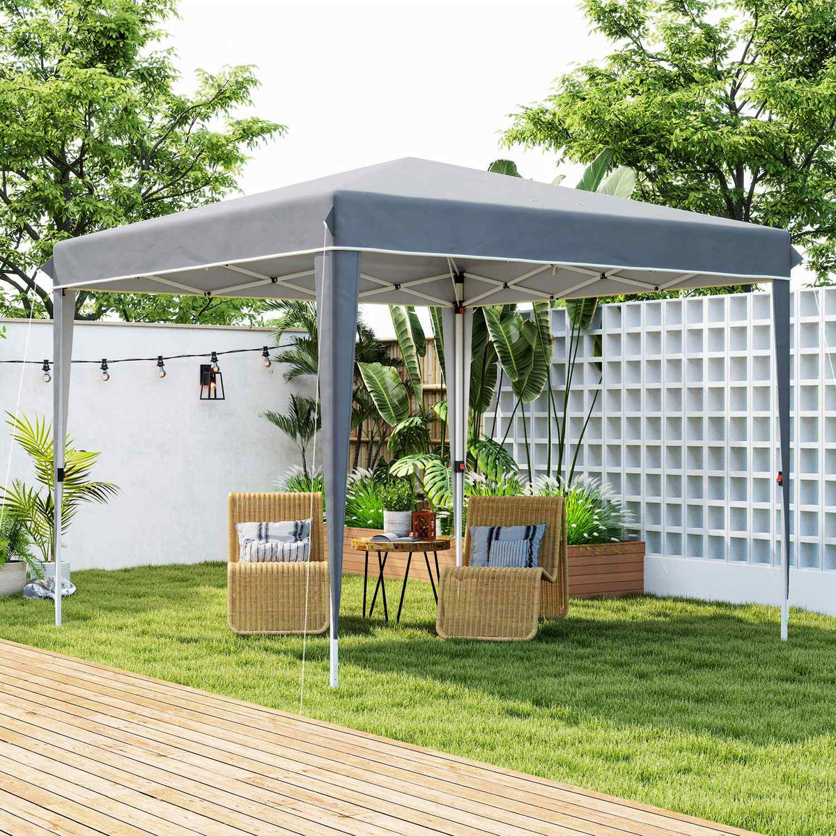 Gazebo 3x3m, water-repellent, stable, winter-proof pop-up folding gazebo, UV protection 50+, foldable party tent, garden tent with bag, garden gazebo for camping, garden, light gray