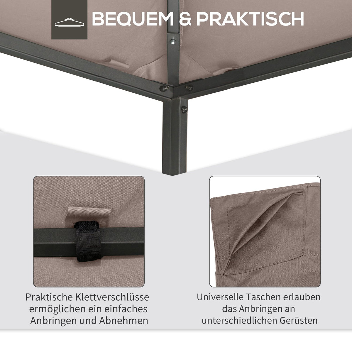 Gazebo Roof Replacement Gazebo Roof Gazebo Cover Sun Shade Polyester Beige 2.98 X 2.95 M
