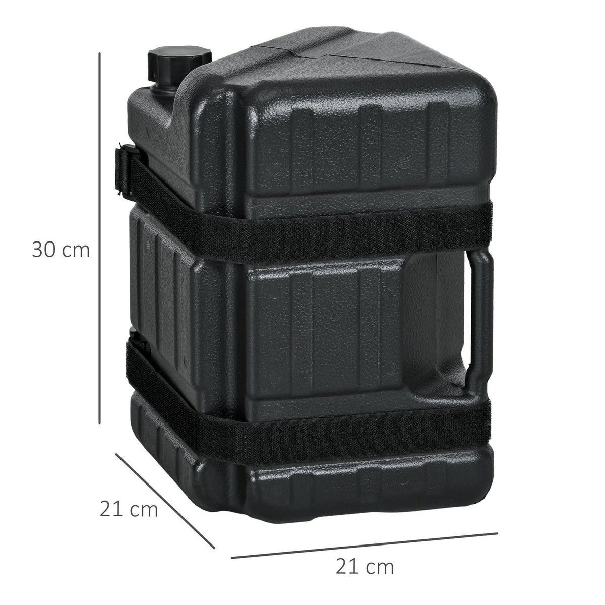 Gazebo Weights Set Of 4 Feet Water/Sand Fillable Hdpe Black