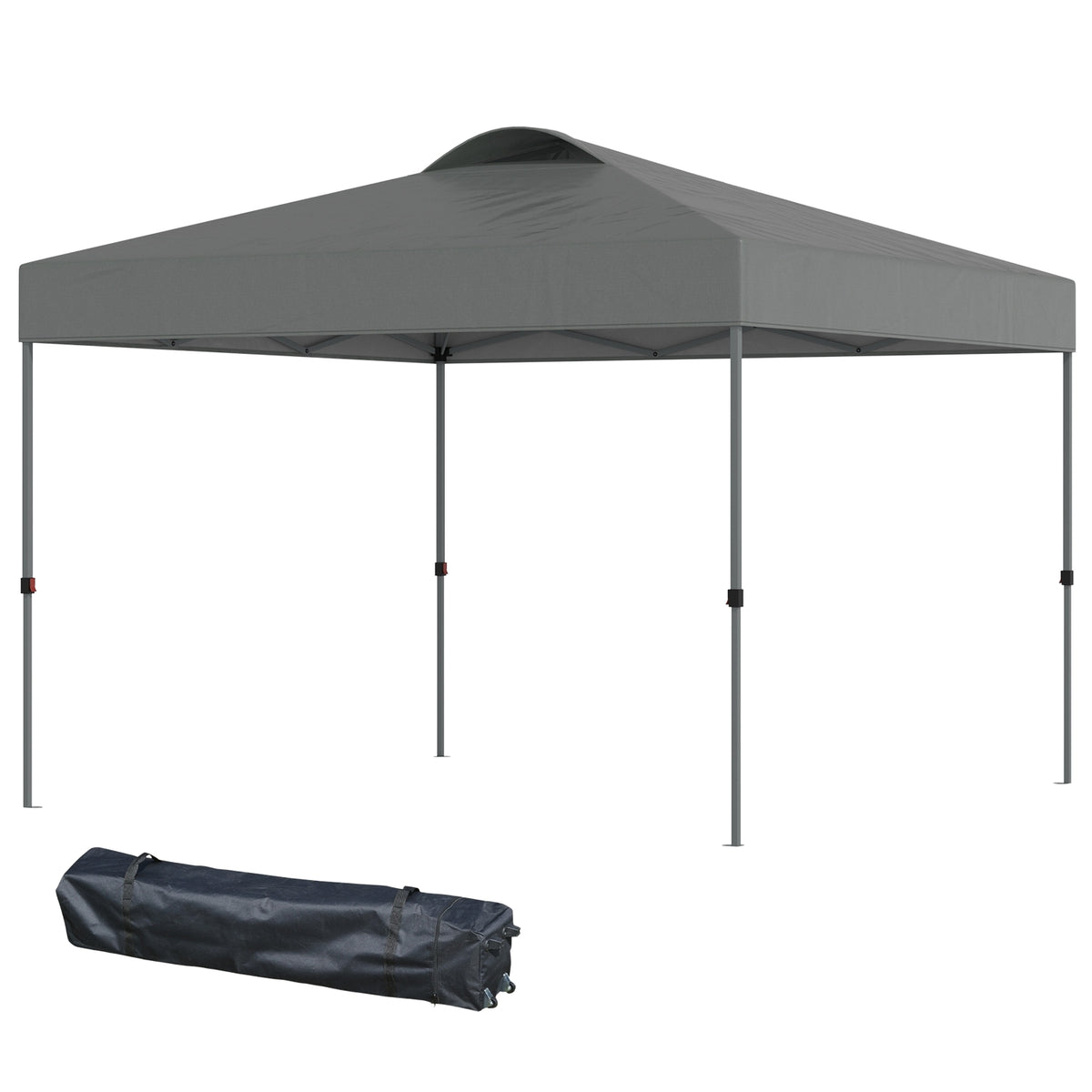 Gazebo approx. 3x3m, waterproof, stable, winterproof, pop-up folding gazebo, UV protection, foldable party tent, garden tent with bag, garden pavilion for camping, garden, dark gray