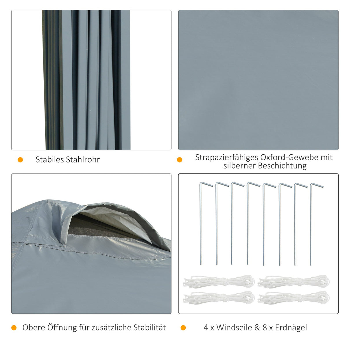 Gazebo approx. 3x3m, waterproof, stable, winterproof, pop-up folding gazebo, UV protection, foldable party tent, garden tent with bag, garden pavilion for camping, garden, dark gray