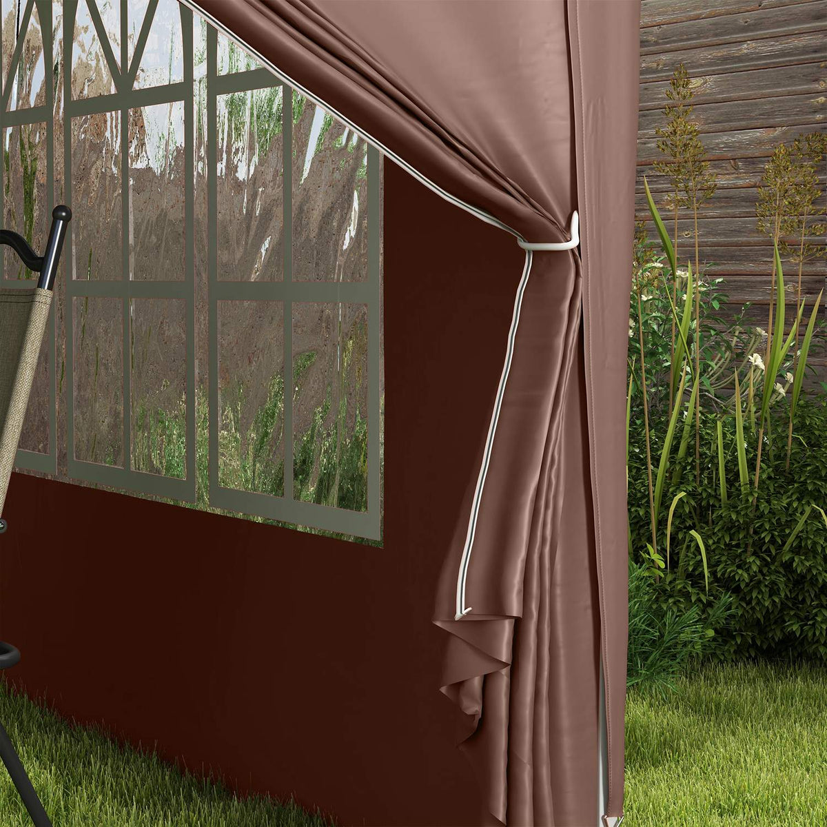 Gazebo approx. 3x3m, water-repellent, stable, winter-proof pop-up folding gazebo, UV protection 50+, foldable party tent, garden tent with 4 side panels, pocket garden gazebo for camping, garden, coffee