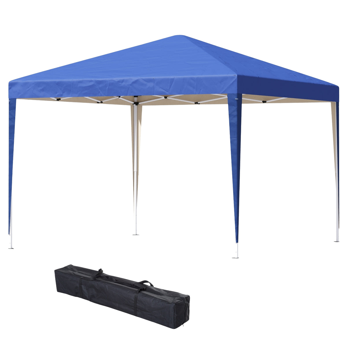 Gazebo approx. 3x3m, water-repellent, stable, winter-proof pop-up folding gazebo, UV protection, foldable party tent, garden tent with bag, garden gazebo for camping, garden, blue