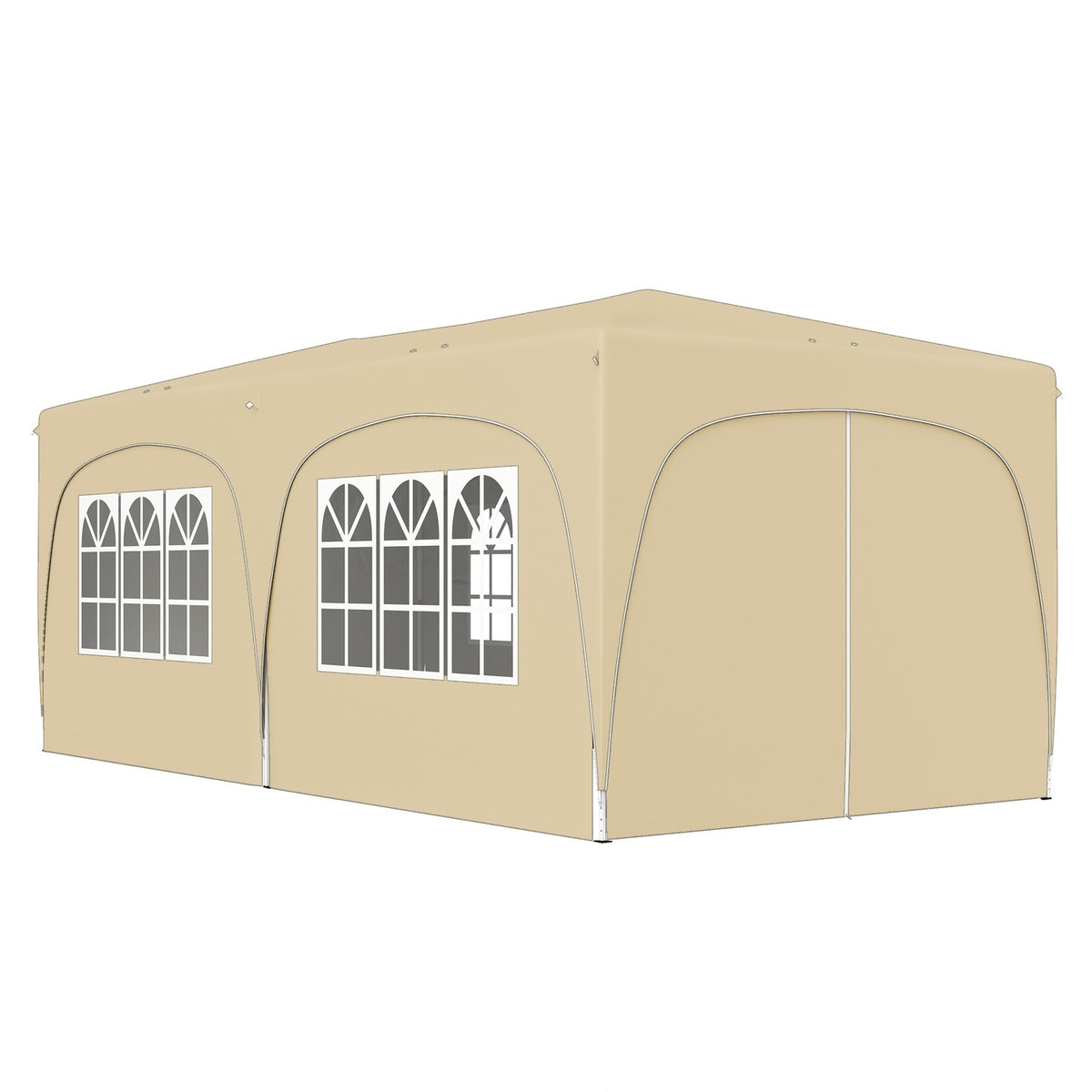 Gazebo approx. 3x6m, water-repellent, stable, winter-proof pop-up folding gazebo, UV protection 50+, foldable party tent, garden tent with 6 side panels, pocket garden gazebo for camping, garden, sand