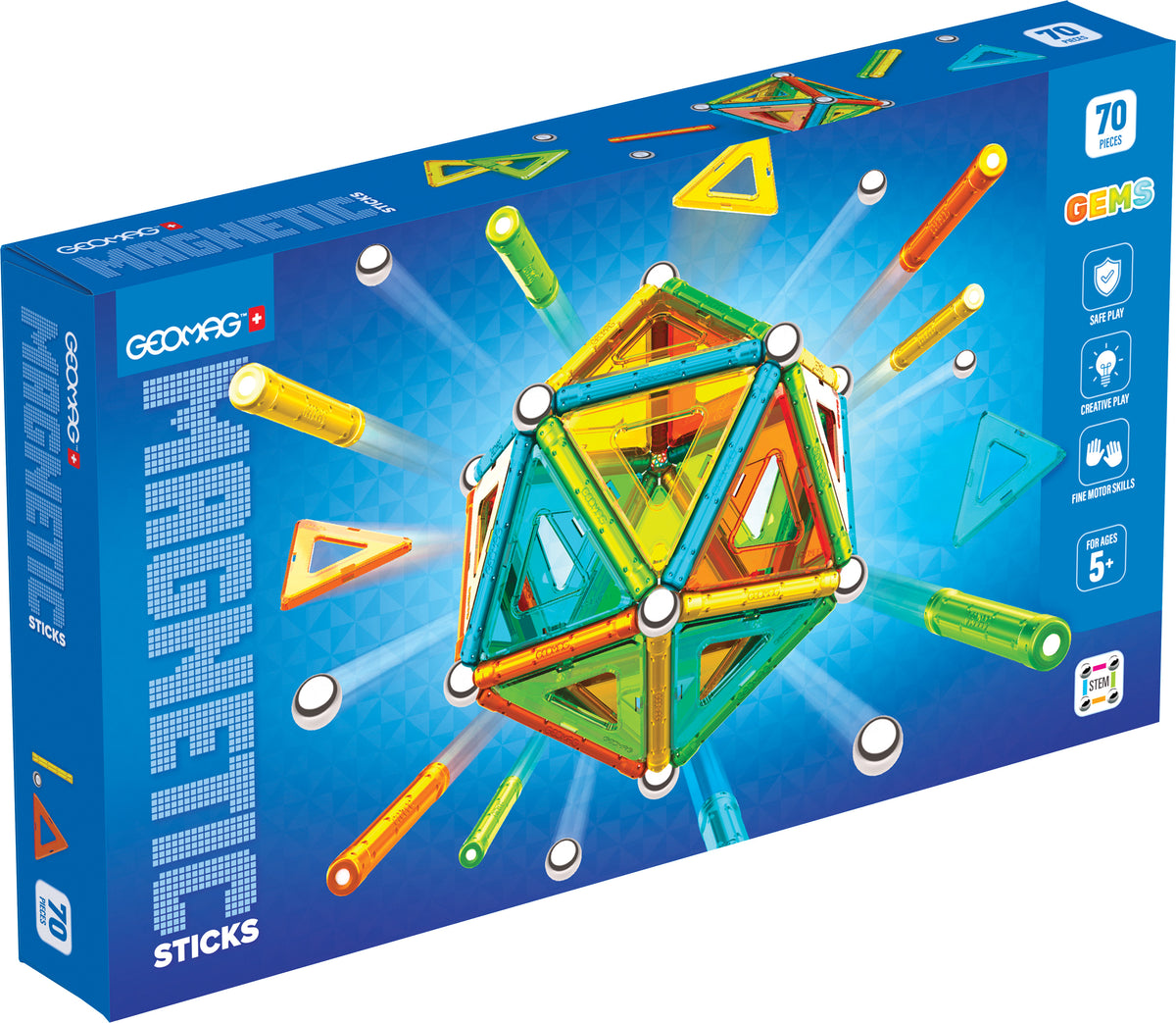 Geomag Gems Magnetic Sticks 70Pcs