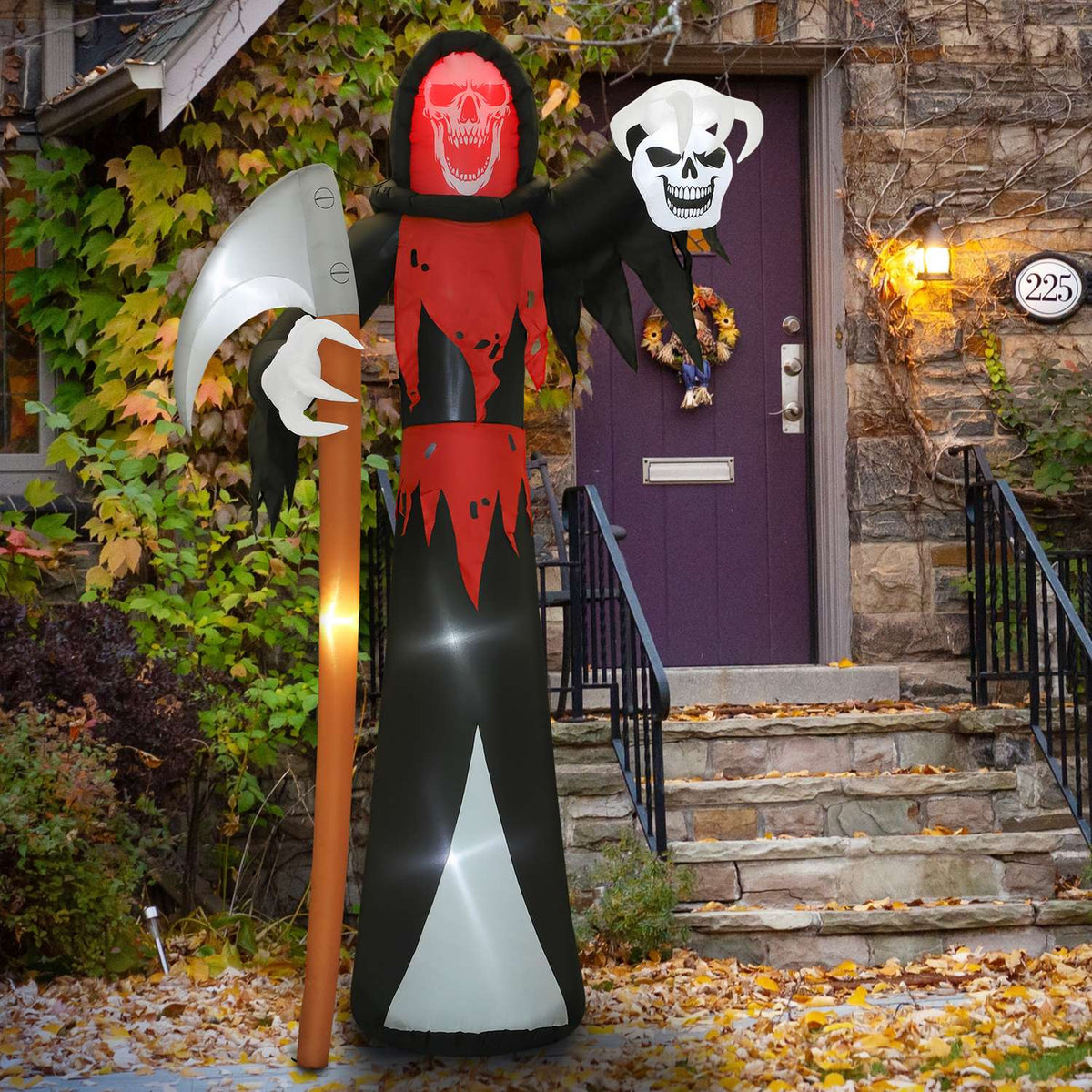 Giant 3.7m Grim Reaper with LED Lights for Outdoor
