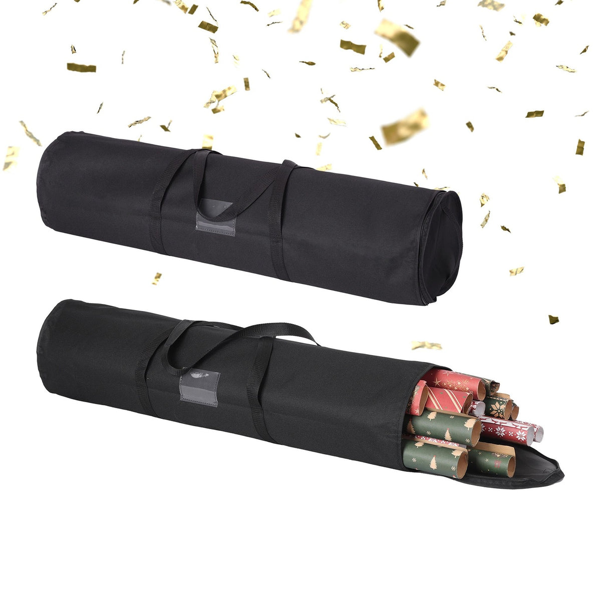 Gift Wrap Storage Bags, Set of 2 with Handles