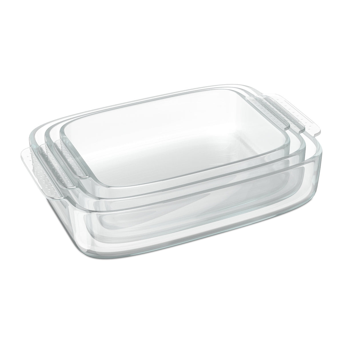 Glass Baking Dish Set, 3 Sizes with Handles