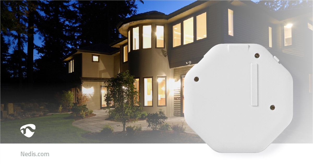 Glass Breaker Alarm | Triggered by: Vibration | Battery powered | 2x CR2032 | 85 dB| White