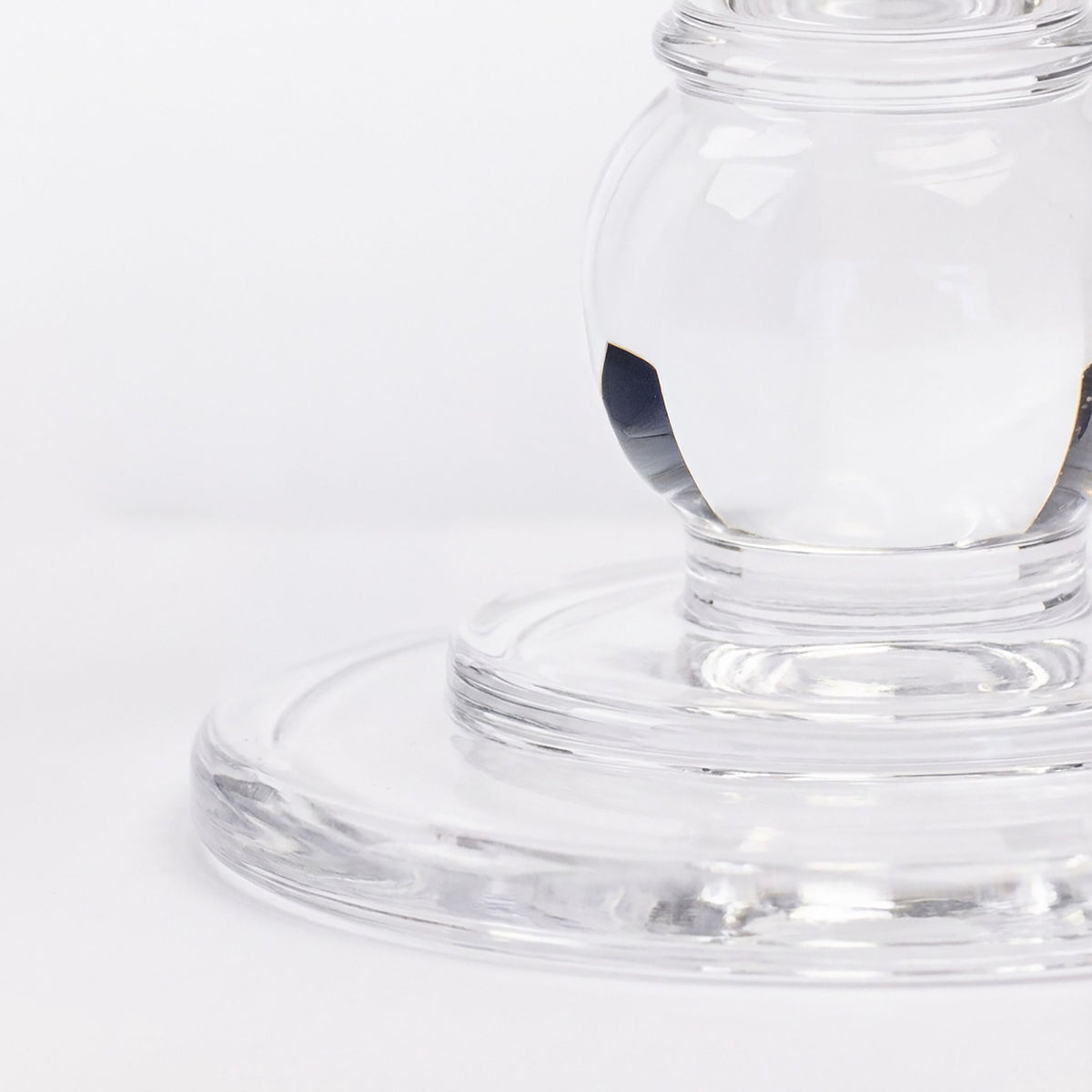 Glass Candle Holders, Set of 2 for Taper & Pillar Candles
