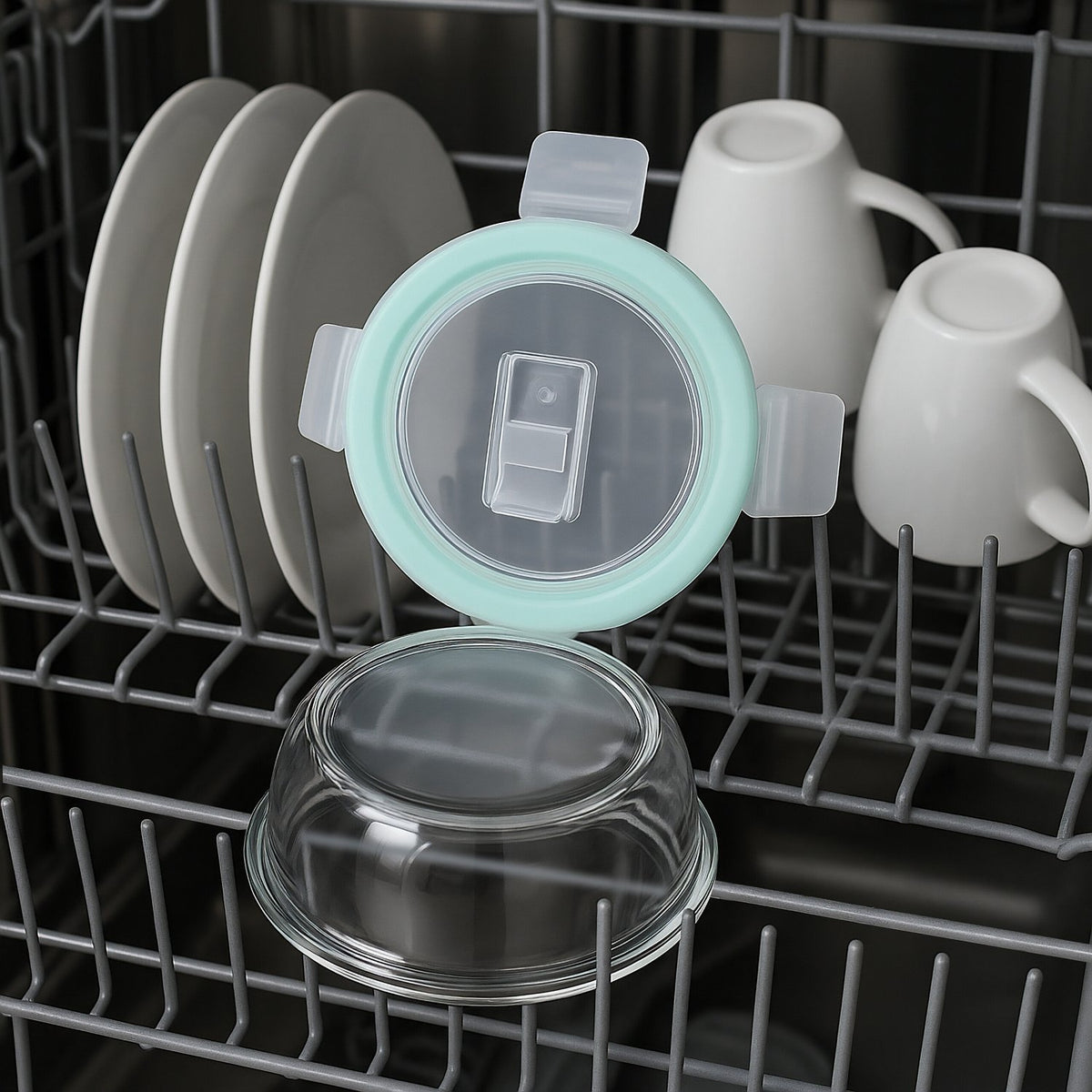 Glass Food Storage Containers with Airtight Lids, Set of 3