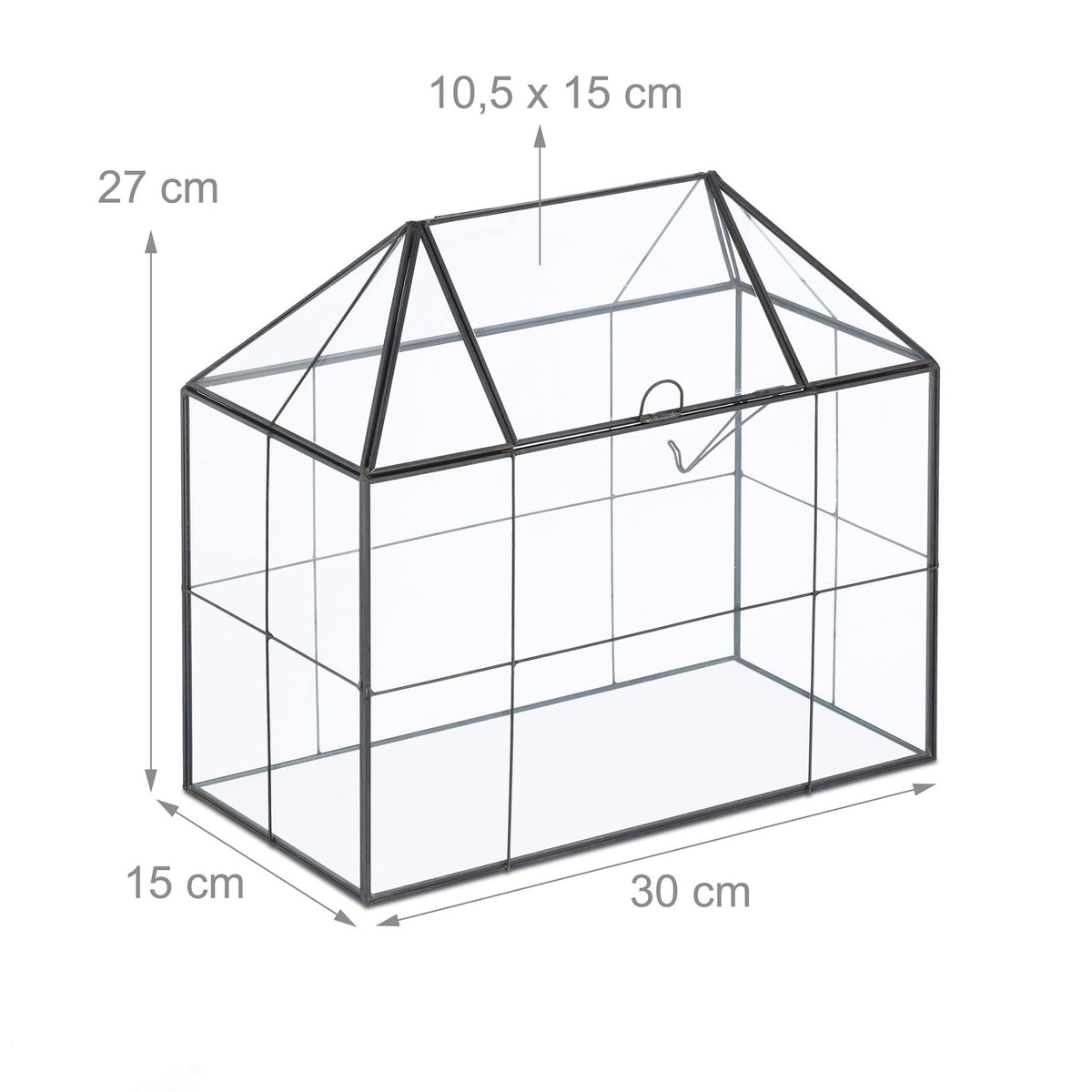 Glass House-Shaped Terrarium for Indoor Plants