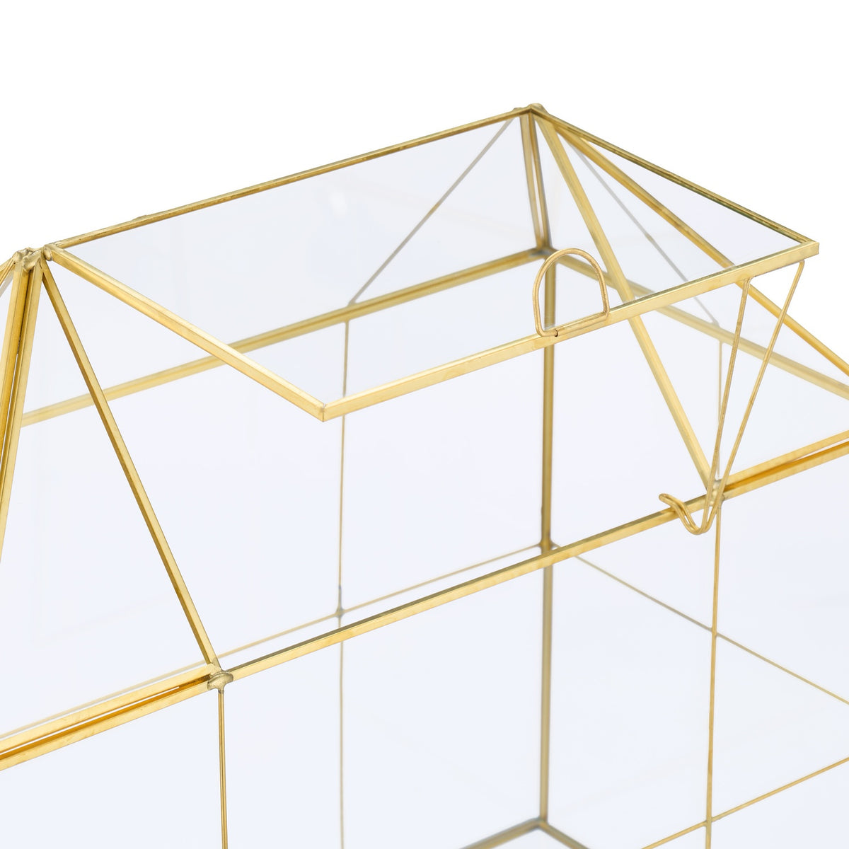 Glass House-Shaped Terrarium for Indoor Plants
