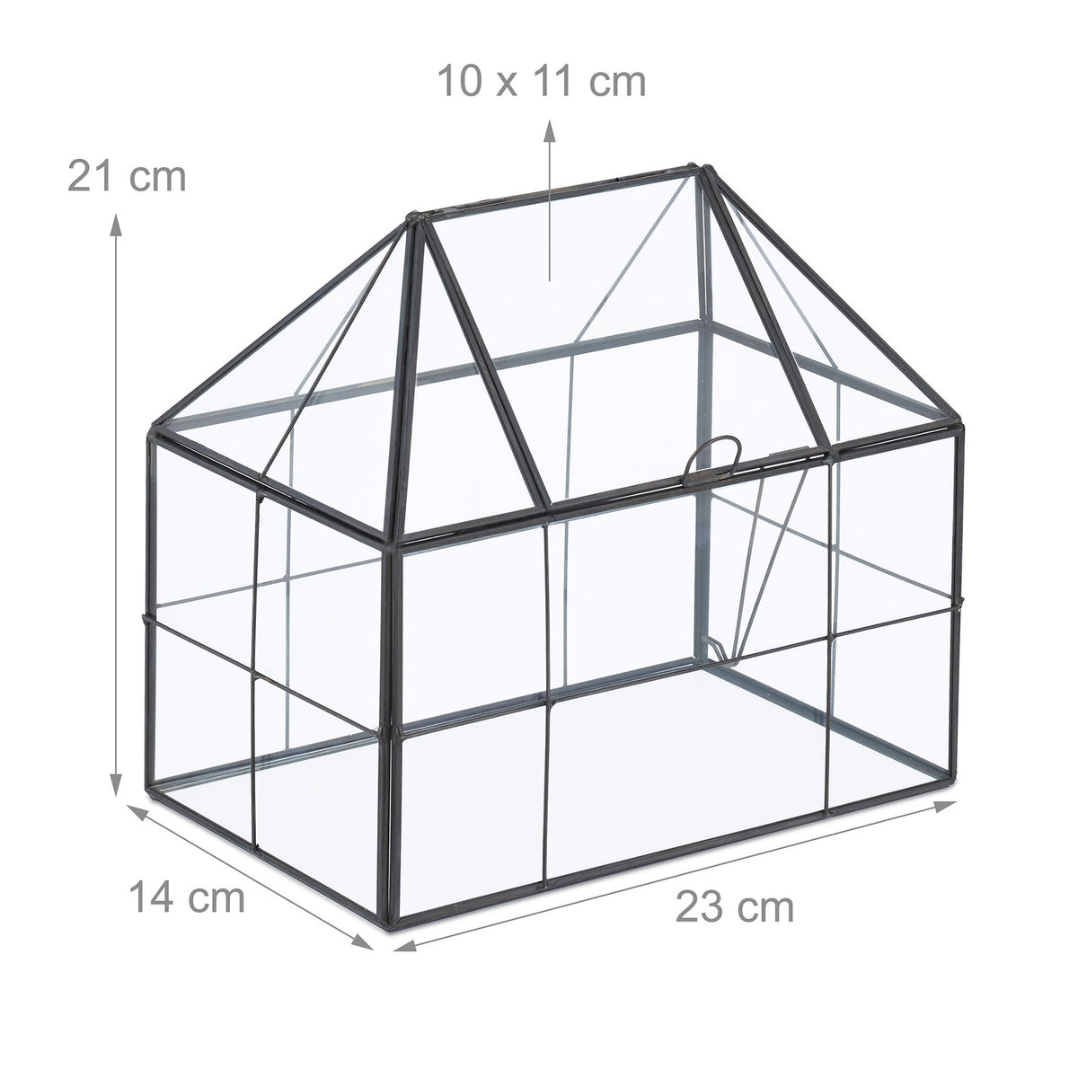 Glass House-Shaped Terrarium for Indoor Plants