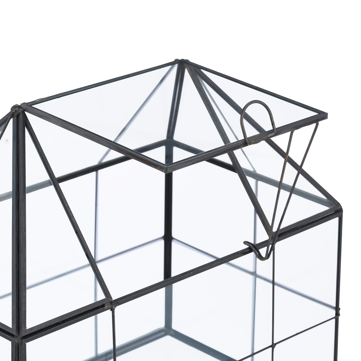Glass House-Shaped Terrarium for Indoor Plants