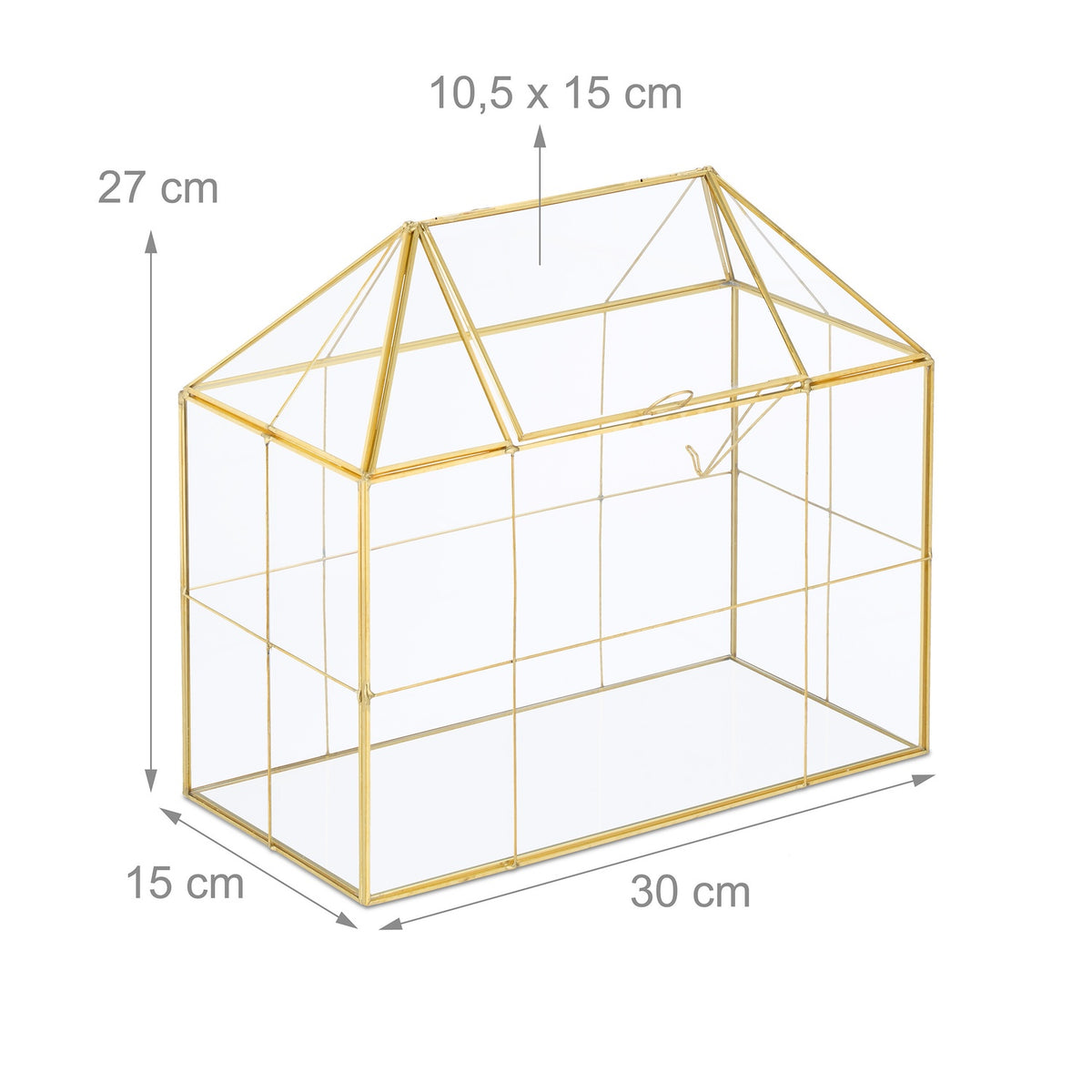 Glass House-Shaped Terrarium for Indoor Plants