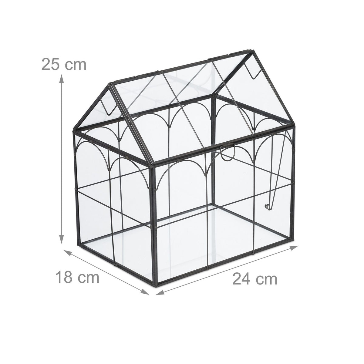 Glass House-Shaped Terrarium for Indoor Plants