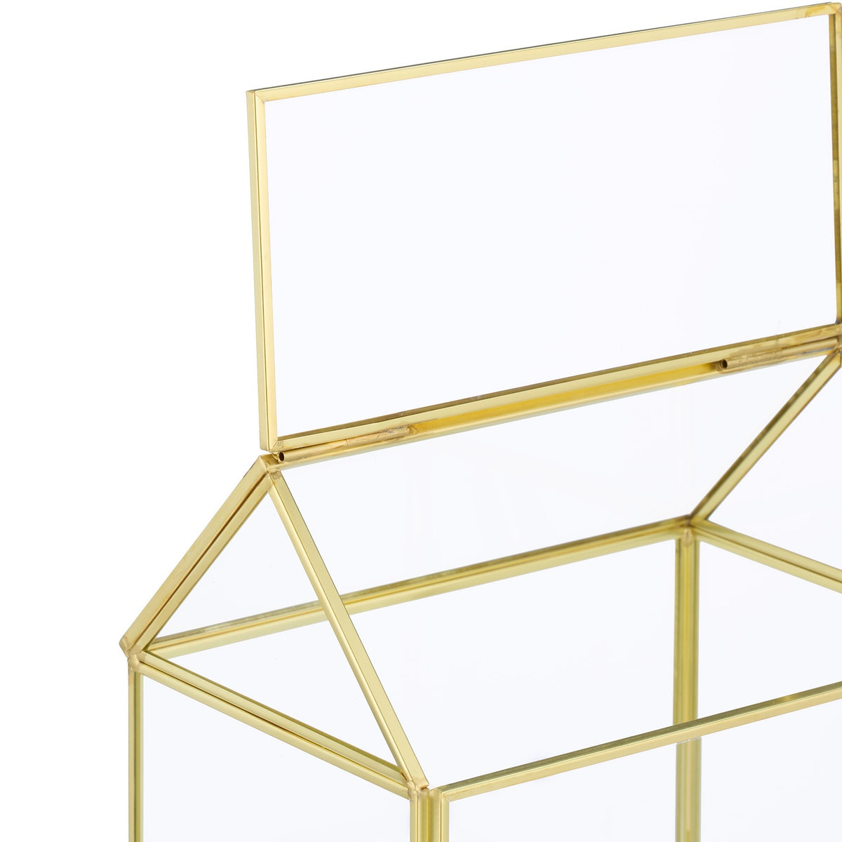 Glass House-Shaped Terrarium for Indoor Plants
