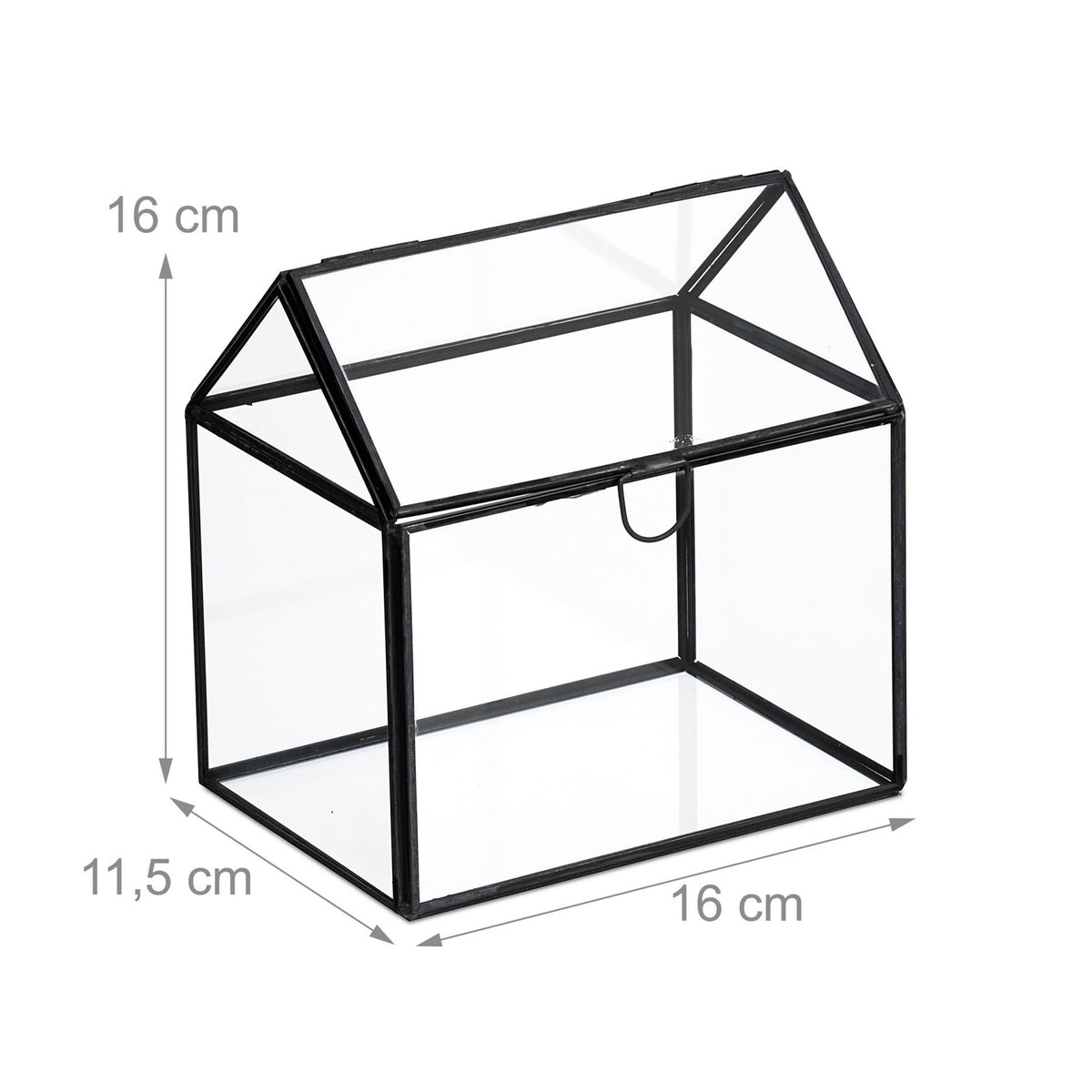 Glass Plant Terrarium, House Shape, Compact Size