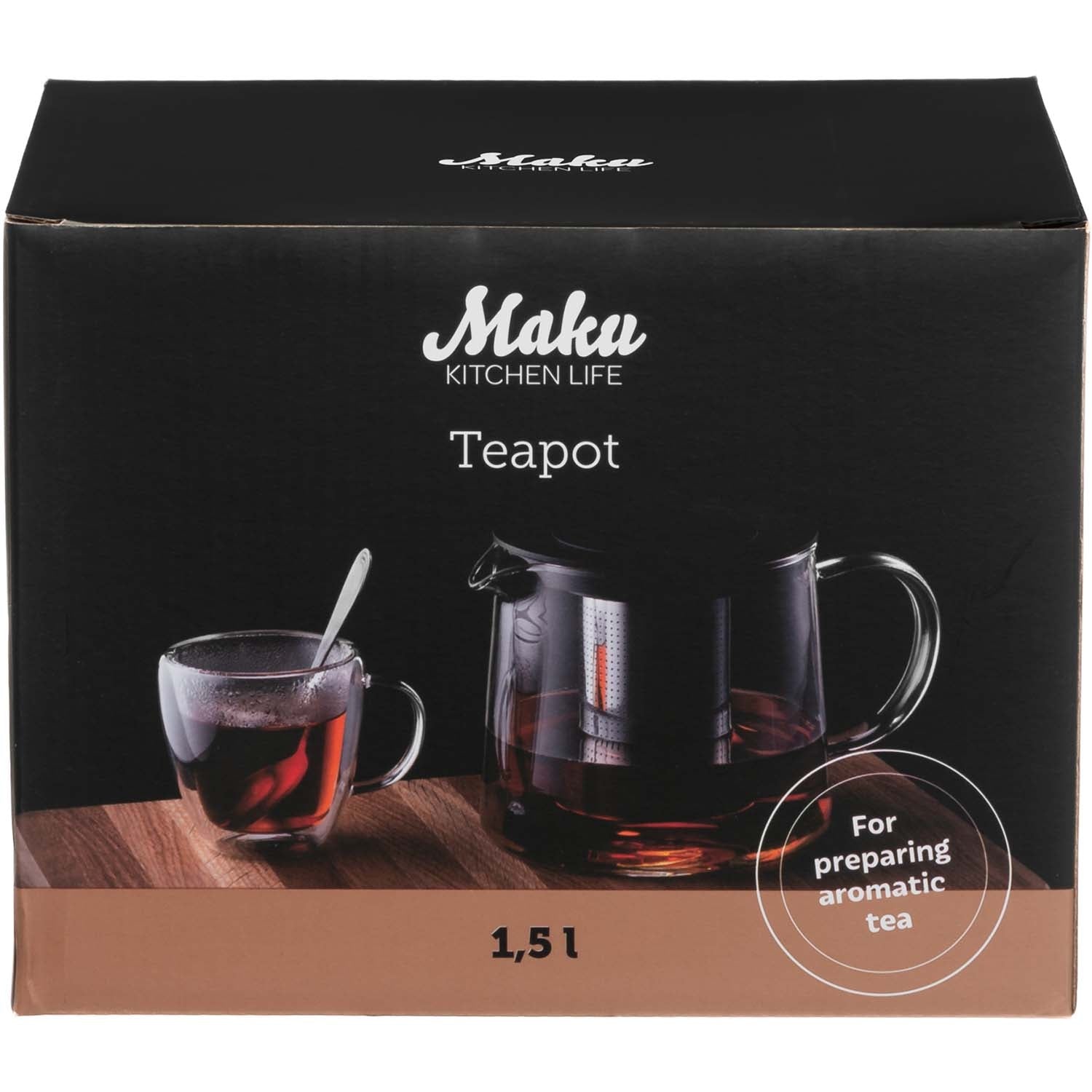 Glass Teapot, 1.5 L Capacity