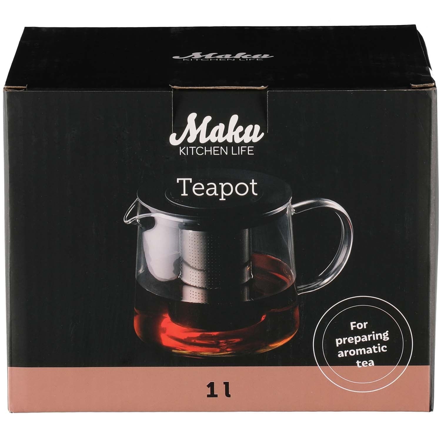 Glass Teapot, 1 Liter Capacity