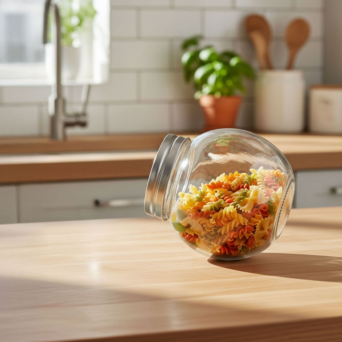 Glass Treat Jars Set, 5 Pack, 650 ml Airtight Storage