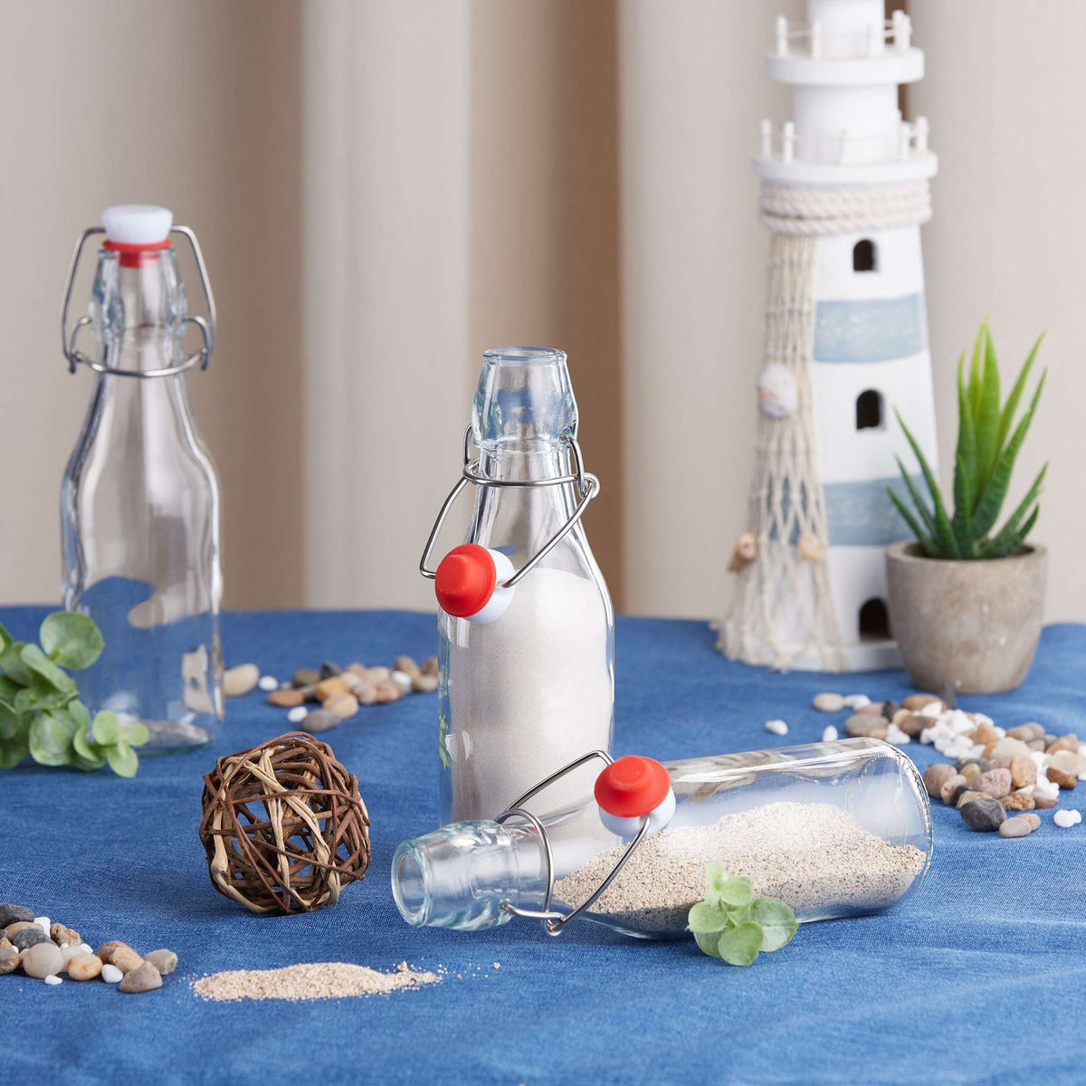 Glass bottles with crimp caps 24-pack