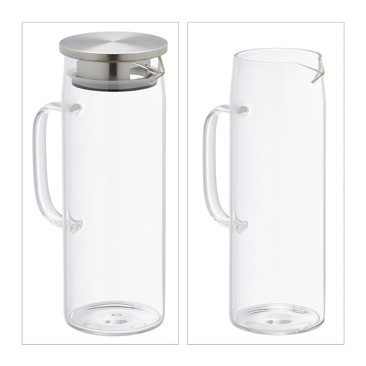 Glass carafe with lid 1.2 litres