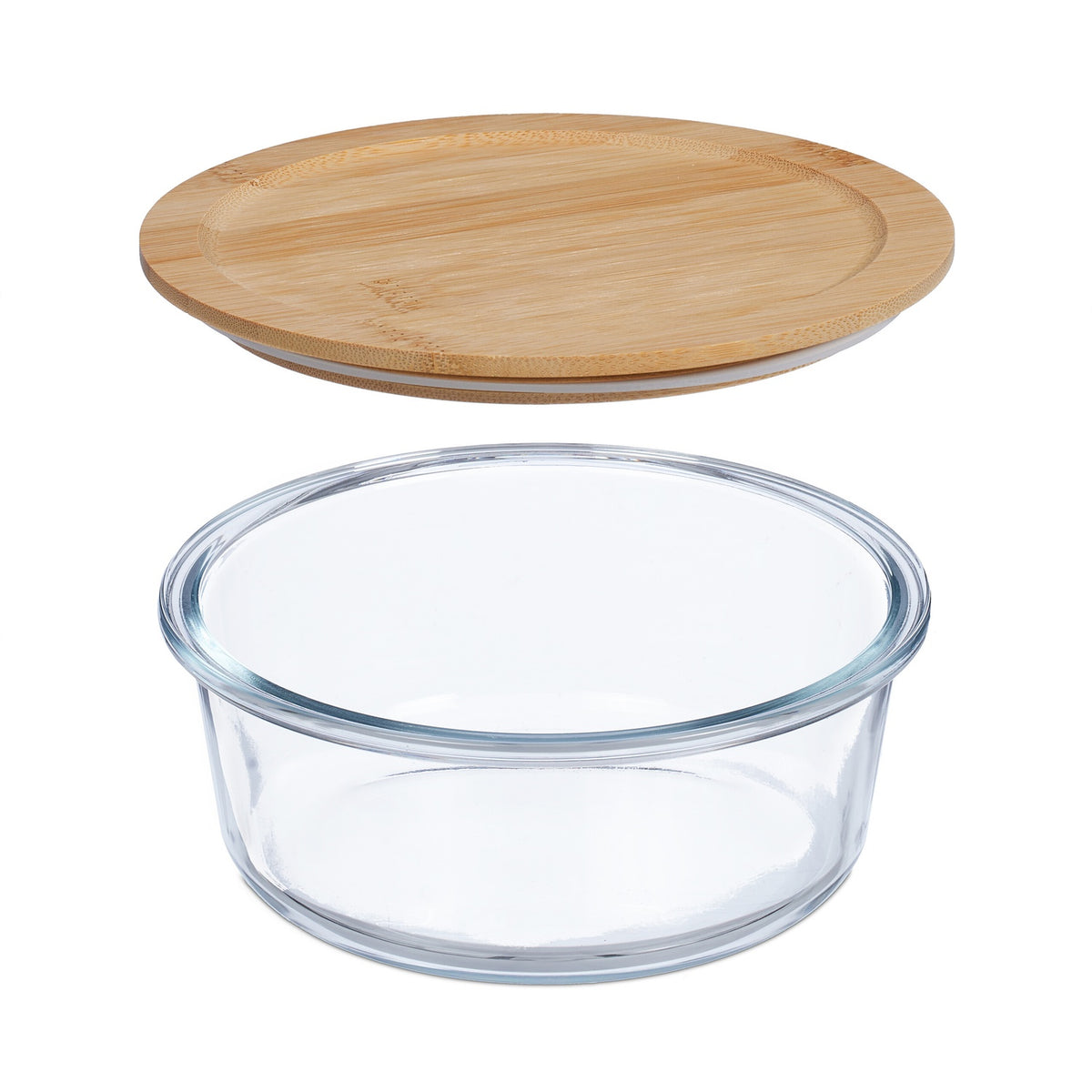 Glass container with lid in 3 sizes