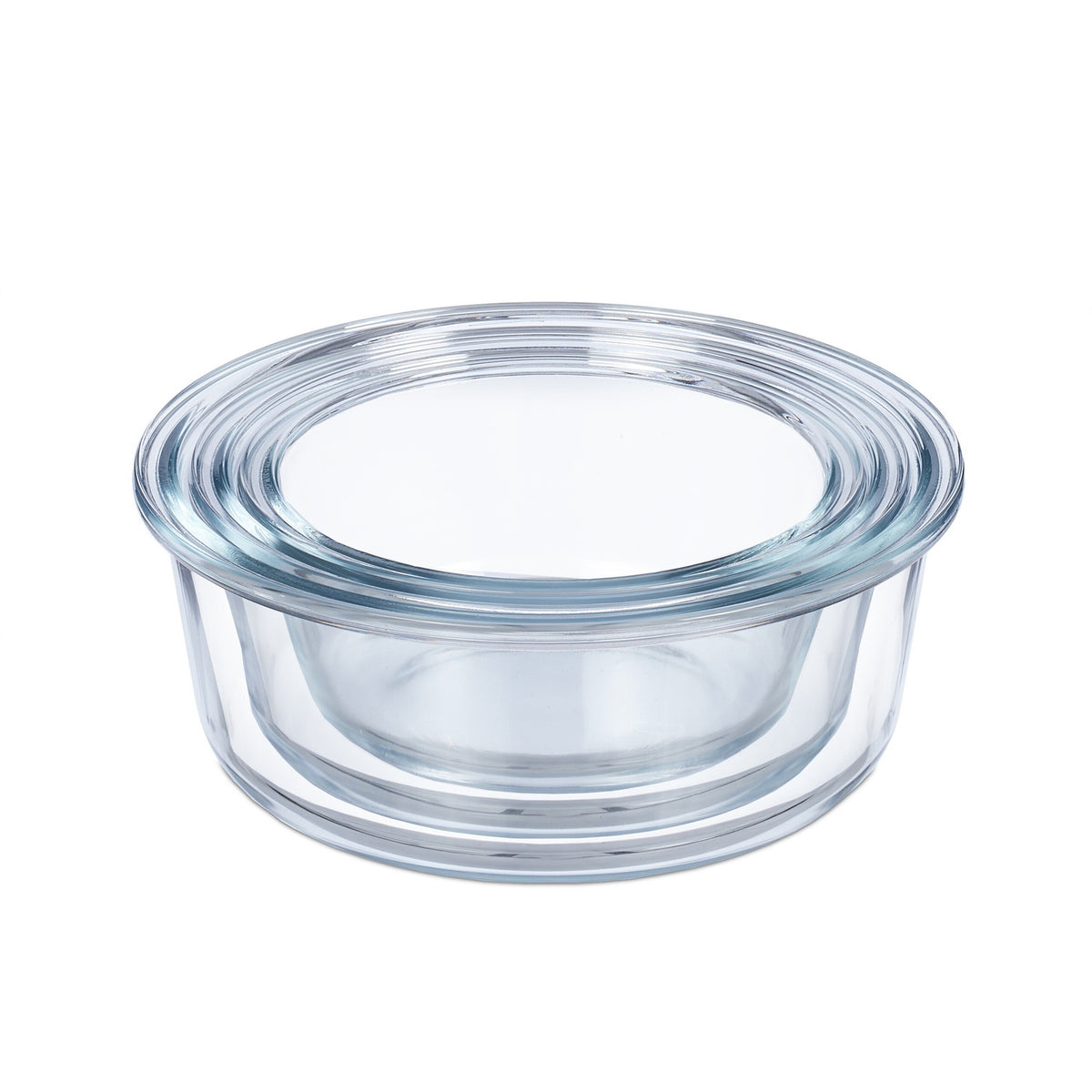 Glass container with lid in 3 sizes