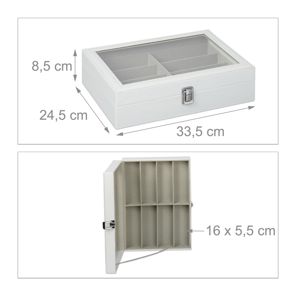 Glasses storage for 8 pairs
