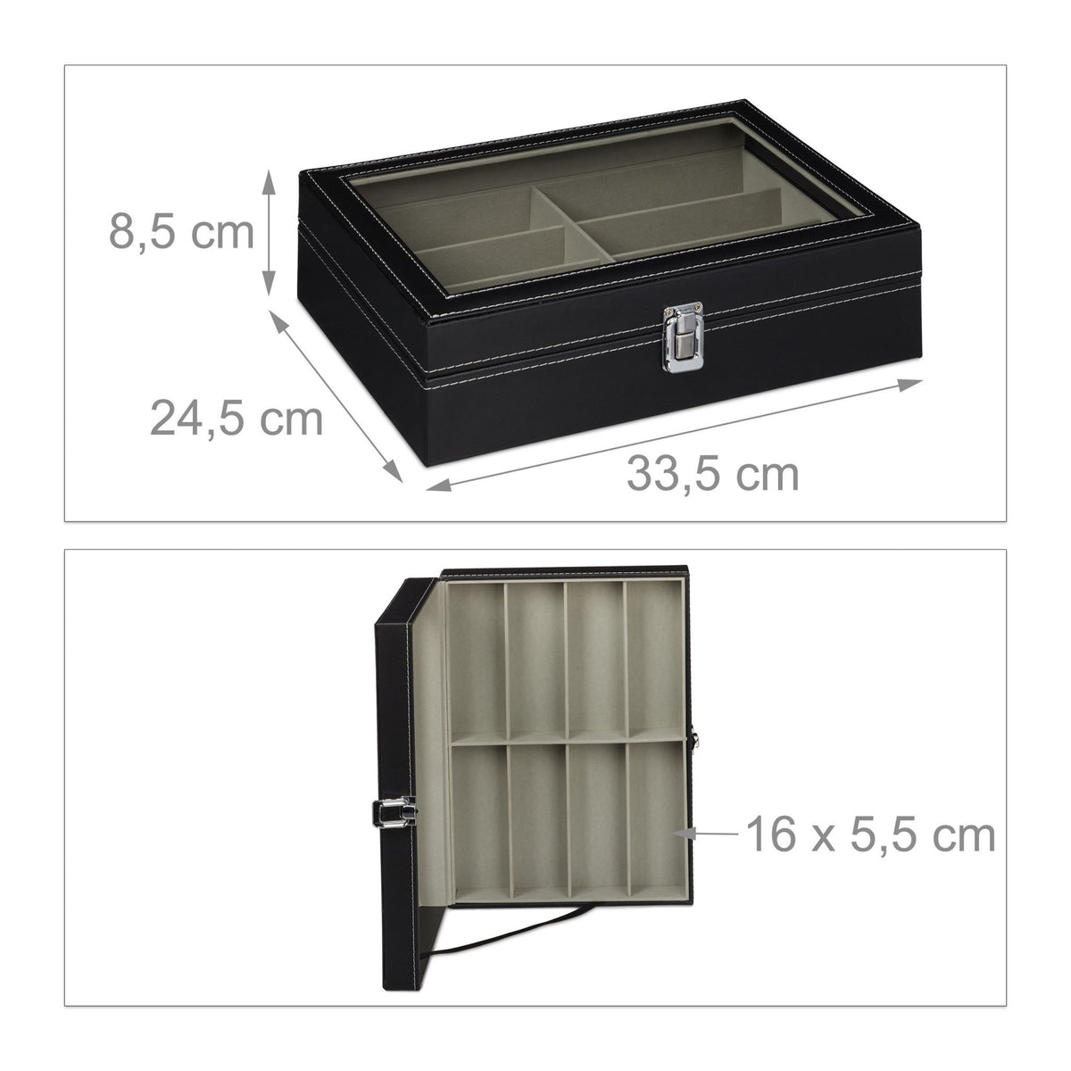 Glasses storage for 8 pairs