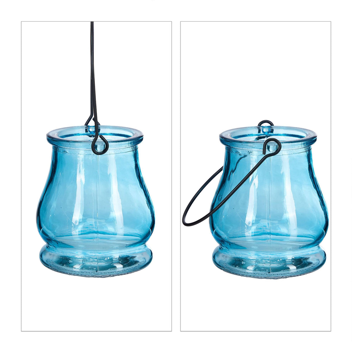 Glass lantern colorful set of 12