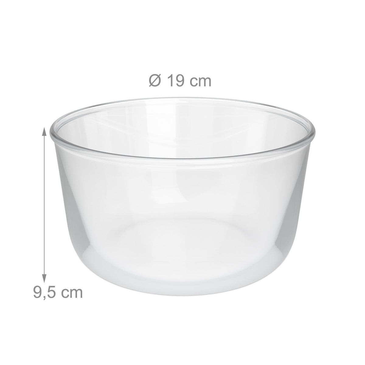 Glass salad bowls 2-pack