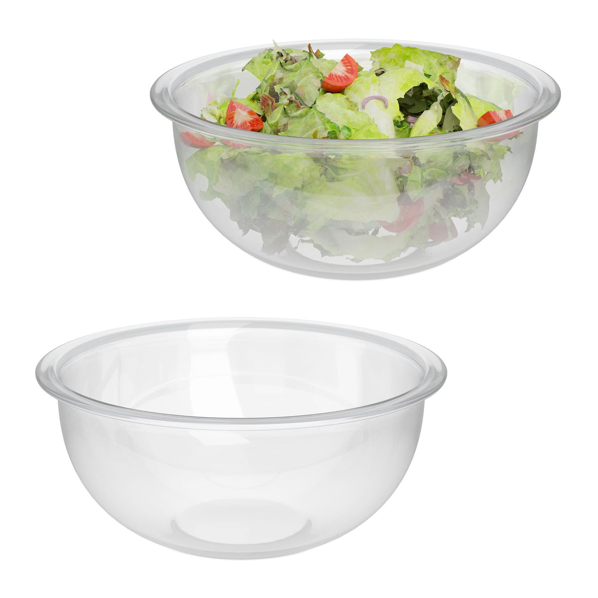 Glass salad bowls 2-pack