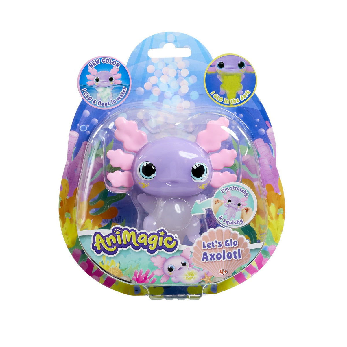 Glow-in-the-Dark Axolotl Toy with Tactile Beads