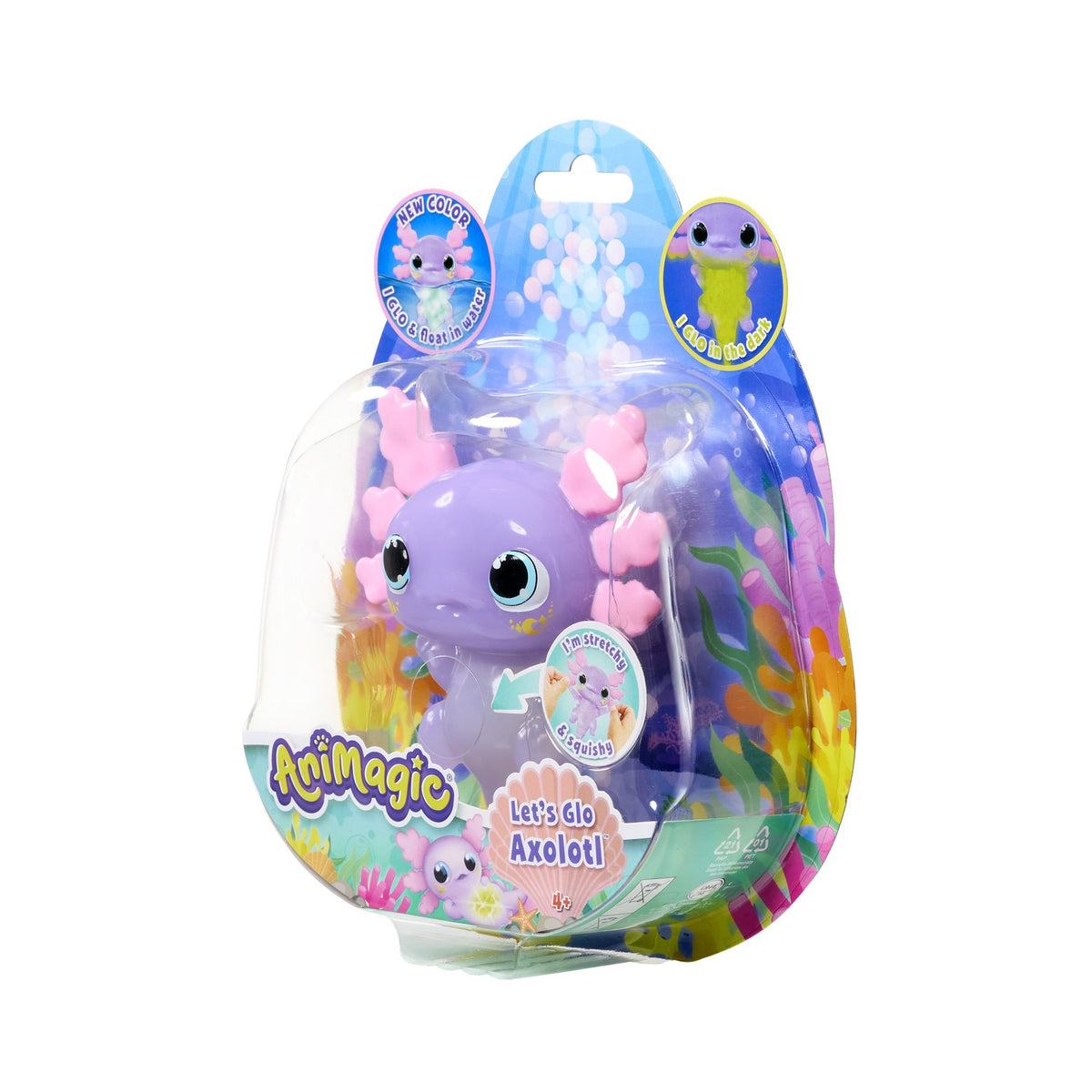 Glow-in-the-Dark Axolotl Toy with Tactile Beads