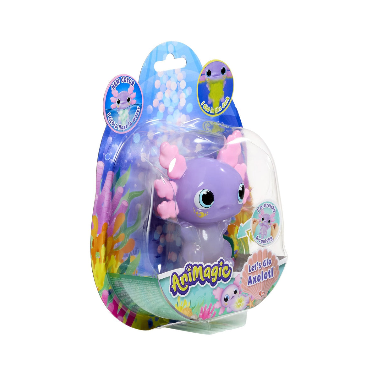 Glow-in-the-Dark Axolotl Toy with Tactile Beads