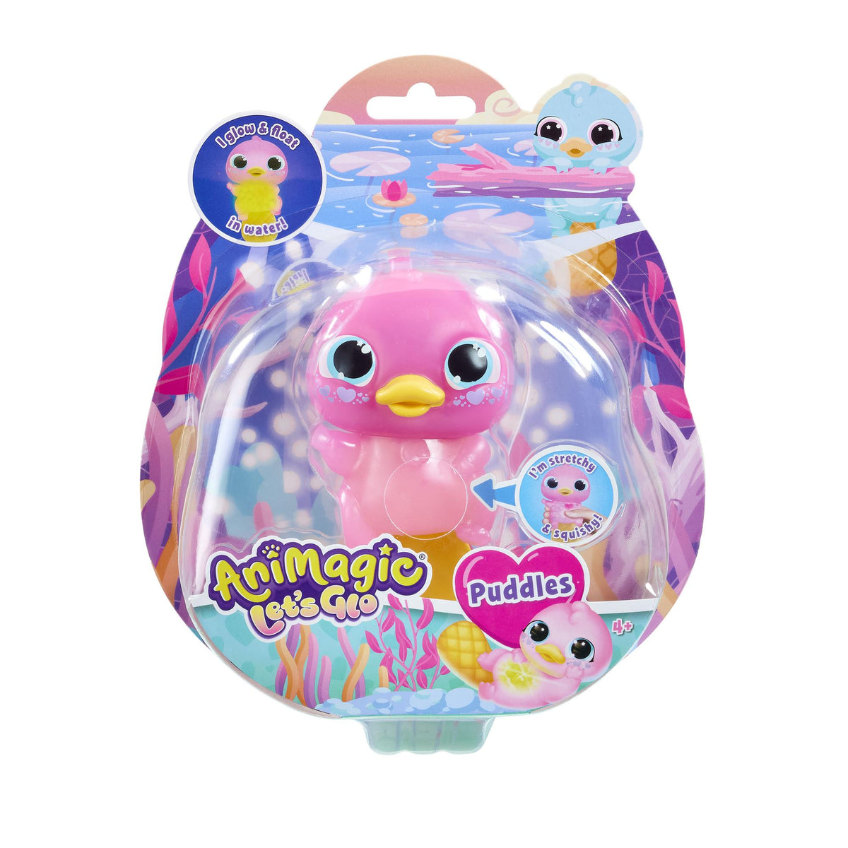 Glow-in-the-Dark Pink Platypus Toy with Beads, Ages 4+