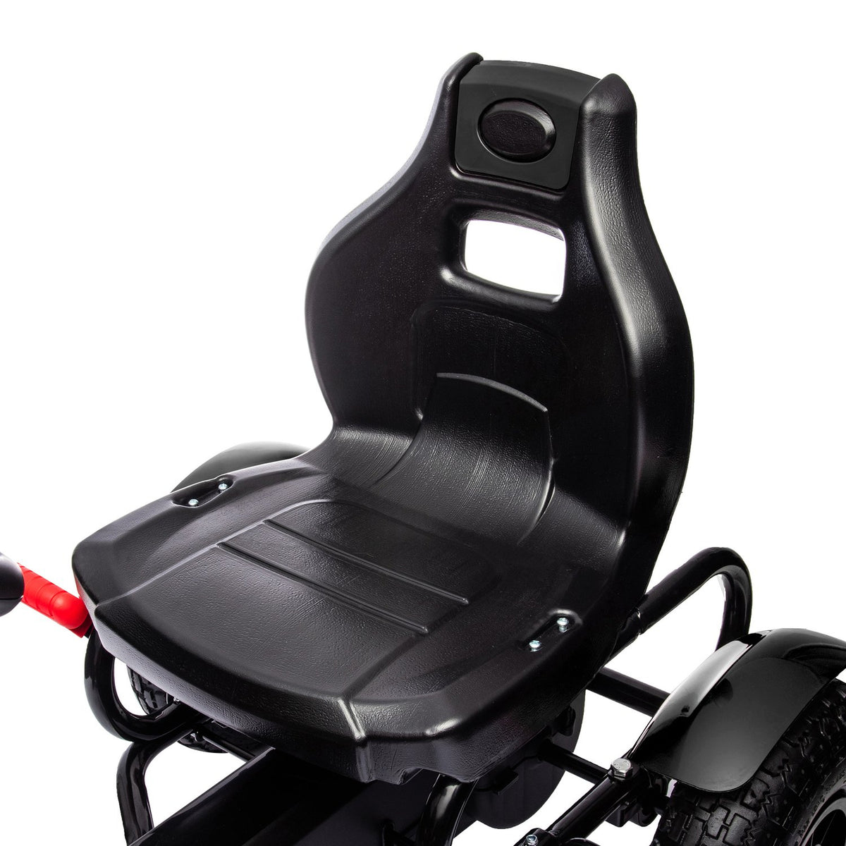 Go-Kart, pedal vehicle, pedal car with handbrakes, children's vehicle with adjustable seat, pedal, Kettcar for 5-12 years, black