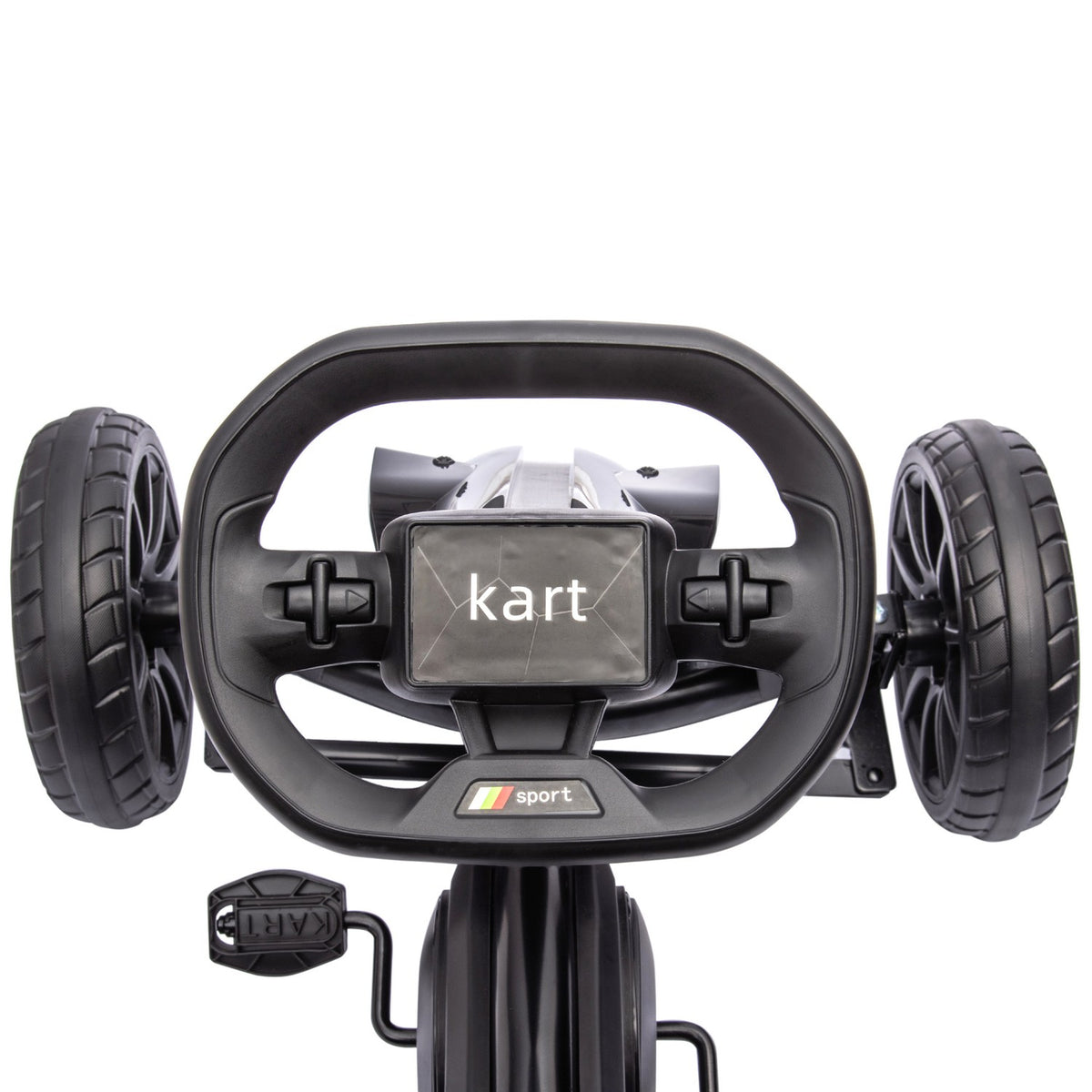 Go-kart pedal car with handbrake, adjustable seat, forward and reverse gear, pedal vehicle children's vehicle Kettcar for children 3-8 years black