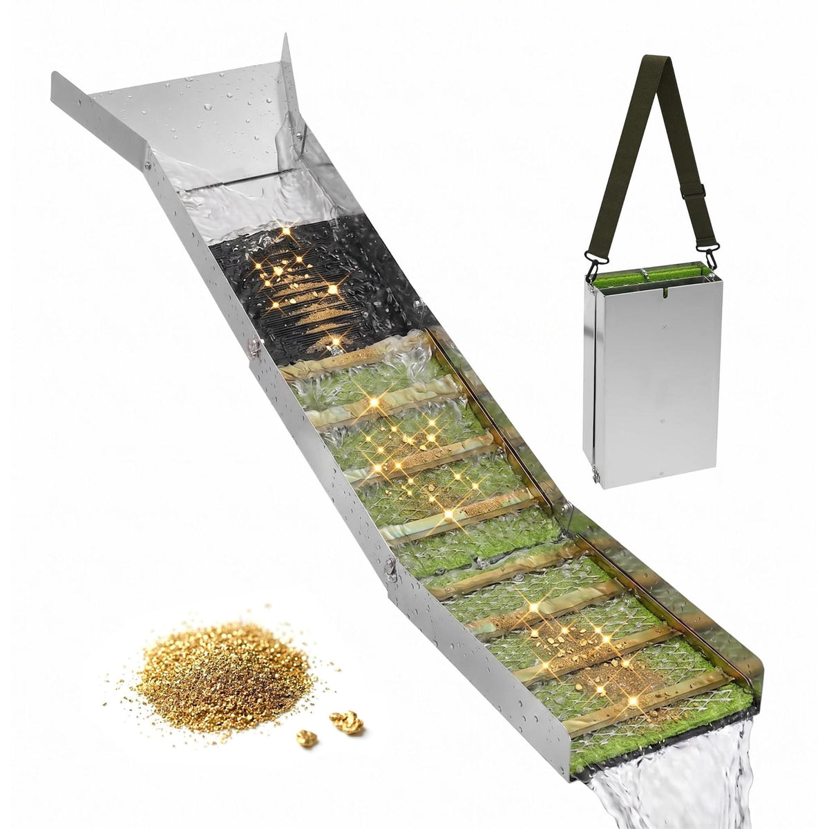 Gold Sluice Box – Foldable Lightweight Aluminum
