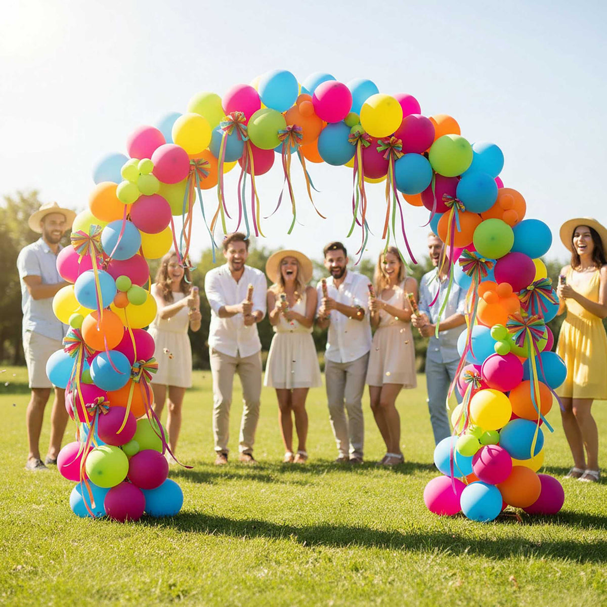 Gold Steel Balloon Arch for Weddings & Events