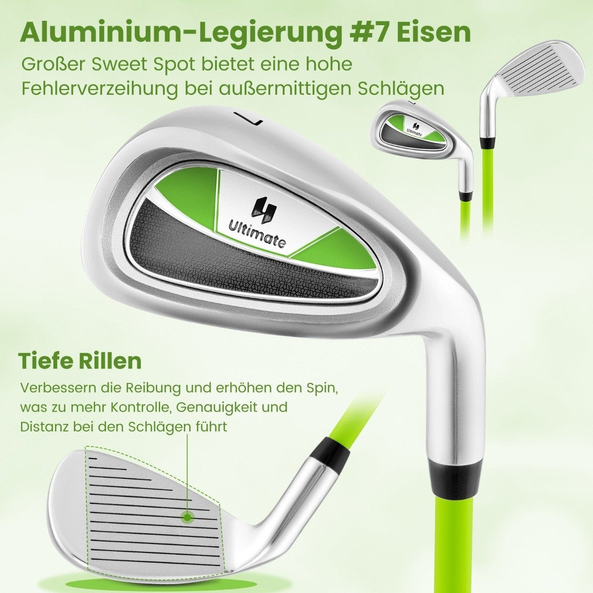 Golf Iron 7 for children with headcover Single golf iron made of aluminum for right-handers