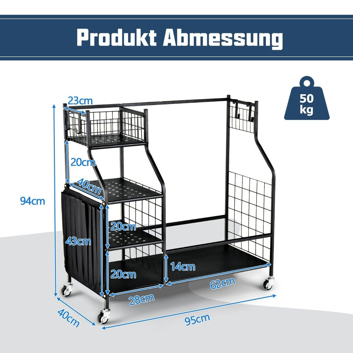 Golf bag stand for the garage cart for golf equipment golf bag rack with club holder