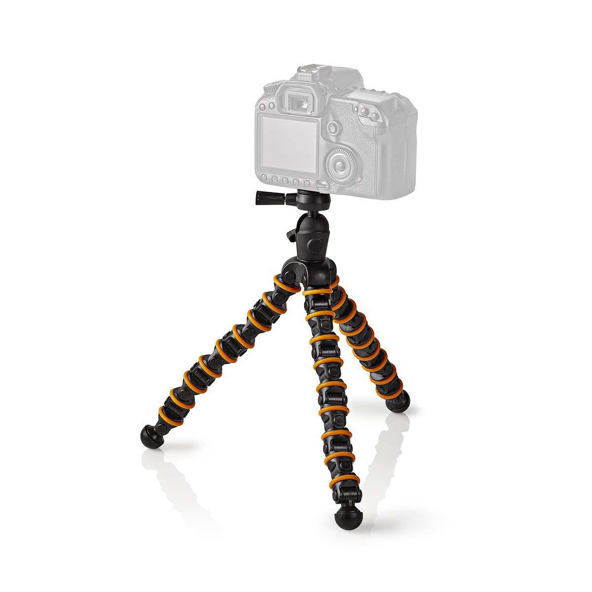 Gorilla pod | Maximum load capacity: 2.5 kg | 30.0 cm | 9 Segment | Ball head | ABS / Plastic | Orange / Black