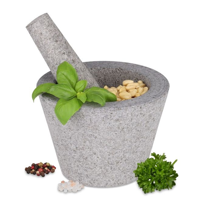 Granite mortar with impact