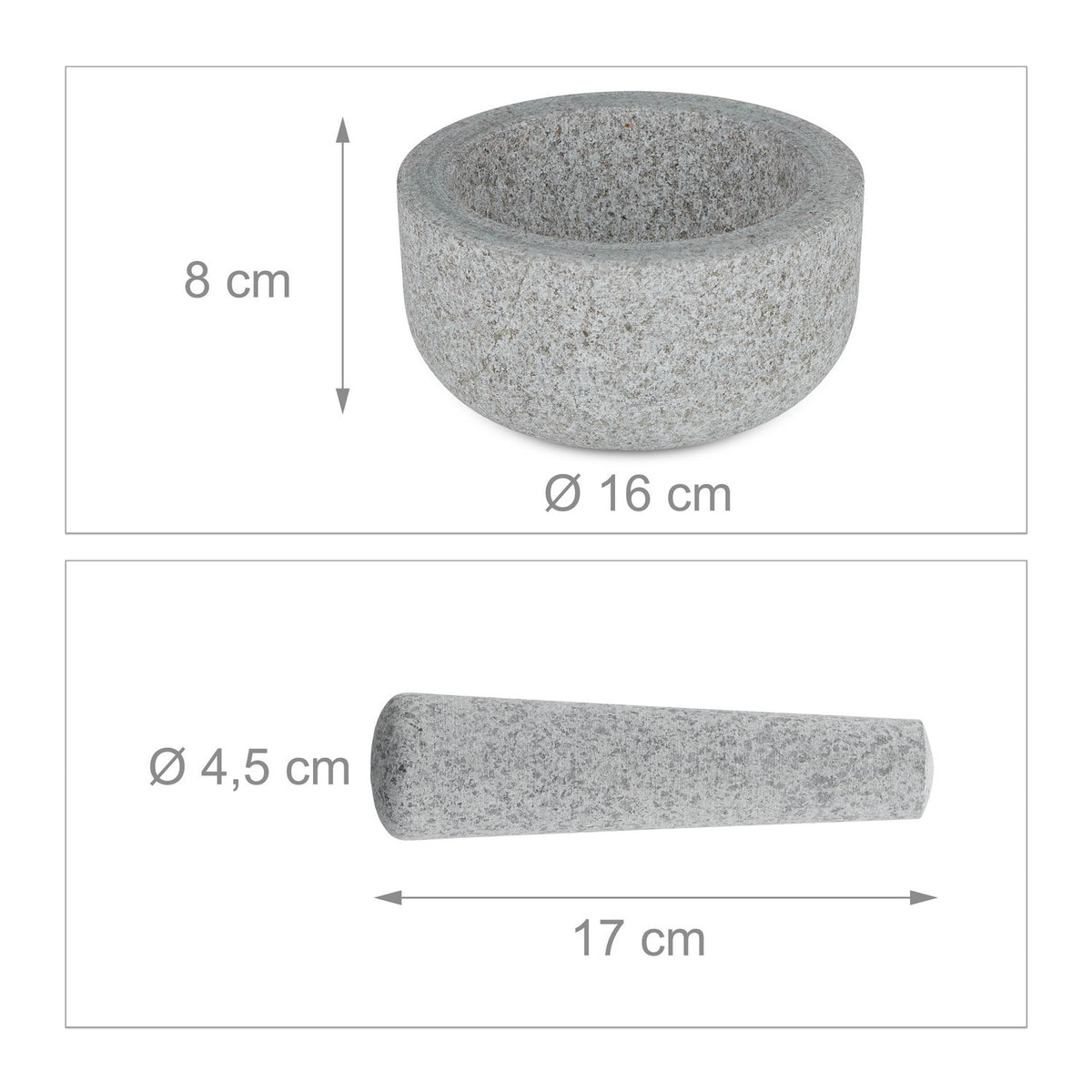 Granite mortar with impact